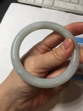Load image into Gallery viewer, 56.4mm certified 100% natural Type A light green white purple round cut jadeite jade bangle AA119-4911
