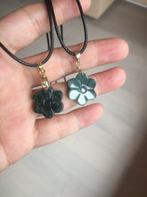 Load image into Gallery viewer, 100% Natural type A blue green gray black Guatemala jadeite Frost Blossom Pendant group AZ193 Add on item
