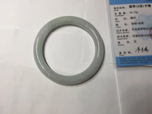 Load image into Gallery viewer, 56.4mm certified 100% natural Type A light green white purple round cut jadeite jade bangle AA119-4911
