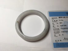 Load image into Gallery viewer, 58.5mm certified Type A 100% Natural white light green purple Jadeite Jade bangle PF67-0512
