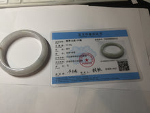 Load image into Gallery viewer, 58.5mm certified Type A 100% Natural white light green purple Jadeite Jade bangle PF67-0512
