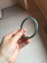 Load image into Gallery viewer, 55.5mm Type A 100% Natural dark green/blue/gray/black Guatemala slim round cut Jadeite bangle PJ102
