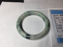 Load image into Gallery viewer, 58mm Certified Type A 100% Natural white/light purple/sunny green Jadeite Jade bangle BM65-5076
