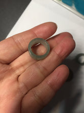 Load image into Gallery viewer, 14.3-17.3mm 100% natural type A icy watery light green jadeite jade band ring beads group BL10
