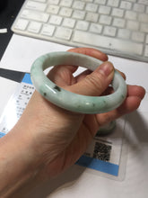 Load image into Gallery viewer, 60mm Certified Type A 100% Natural sunny green white Jadeite bangle PA262-3840
