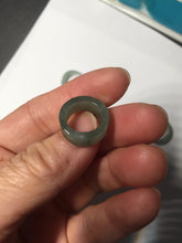 Load image into Gallery viewer, 14.3-17.3mm 100% natural type A icy watery light green jadeite jade band ring beads group BL10
