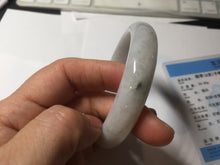 Load image into Gallery viewer, 58.5mm certified Type A 100% Natural white light green purple Jadeite Jade bangle PF67-0512
