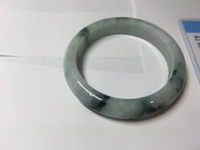 Load image into Gallery viewer, 56.5mm Certified Type A 100% Natural light purple white green with green floating flowers jadeite Jade bangle PB295-7300
