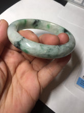 Load image into Gallery viewer, 58mm Certified Type A 100% Natural white/light purple/sunny green Jadeite Jade bangle BM65-5076
