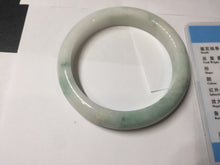 Load image into Gallery viewer, 60mm Certified Type A 100% Natural sunny green white Jadeite bangle PA263-3841
