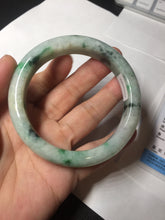 Load image into Gallery viewer, 58mm Certified Type A 100% Natural white/light purple/sunny green Jadeite Jade bangle BM65-5076
