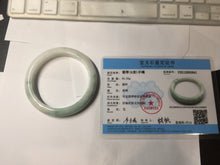 Load image into Gallery viewer, 60mm Certified Type A 100% Natural sunny green white Jadeite bangle PA263-3841
