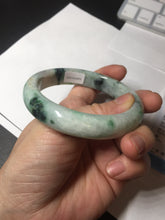 Load image into Gallery viewer, 58mm Certified Type A 100% Natural white/light purple/sunny green Jadeite Jade bangle BM65-5076
