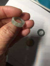 Load image into Gallery viewer, 14.3-17.3mm 100% natural type A icy watery light green jadeite jade band ring beads group BL10
