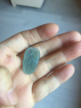 Load image into Gallery viewer, 100% natural type A icy watery light green blue gray Guatemala jadeite leaf pendant BP184-1
