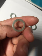 Load image into Gallery viewer, 14.3-17.3mm 100% natural type A icy watery light green jadeite jade band ring beads group BL10
