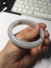 Load image into Gallery viewer, 58.5mm certified Type A 100% Natural white light green purple Jadeite Jade bangle PF67-0512
