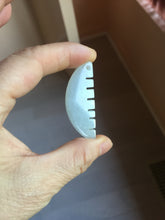 Load image into Gallery viewer, 100% Natural icy watery light green/gray Jadeite gua sha (刮痧) Jadeite jade Comb group E77 (Add on item! not sale individually)
