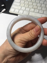 Load image into Gallery viewer, 58.5mm certified Type A 100% Natural white light green purple Jadeite Jade bangle PF67-0512
