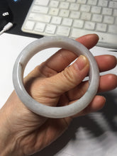 Load image into Gallery viewer, 58.5mm certified Type A 100% Natural white light green purple Jadeite Jade bangle PF67-0512
