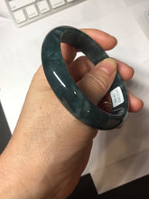 Load image into Gallery viewer, 59mm Certified Type A 100% Natural dark green/blue/gray/black Guatemala Jadeite bangle PJ139-1480
