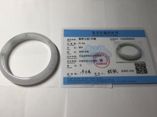 Load image into Gallery viewer, 58.5mm certified Type A 100% Natural white light green purple Jadeite Jade bangle PF68-0501
