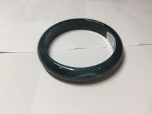Load image into Gallery viewer, 59.8mm Certified Type A 100% Natural dark green/blue/gray/black Guatemala Jadeite bangle PJ140-1483
