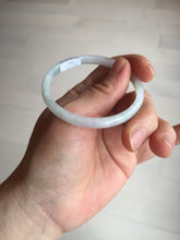 Load image into Gallery viewer, 50.5mm certified 100% natural icy watery Type A green/purple/white slim jadeite jade bangle PB138-5468
