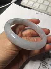 Load image into Gallery viewer, 58.5mm certified Type A 100% Natural white light green purple Jadeite Jade bangle PF68-0501
