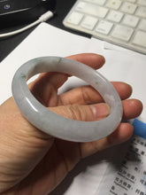 Load image into Gallery viewer, 58.5mm certified Type A 100% Natural white light green purple Jadeite Jade bangle PF68-0501
