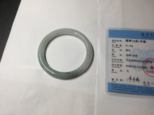 Load image into Gallery viewer, 54.4mm certified 100% natural Type A light green white purple round cut jadeite jade bangle AA121-4903
