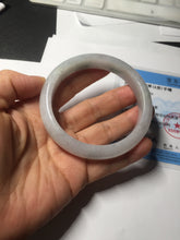 Load image into Gallery viewer, 58.5mm certified Type A 100% Natural white light green purple Jadeite Jade bangle PF68-0501
