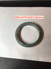 Load image into Gallery viewer, Sale! 53-54mm Certified type A 100% Natural dark green/blue/black/gray Guatemala  Jadeite bangle group GL32
