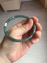 Load image into Gallery viewer, 59.5mm Certified Type A 100% Natural dark green/blue/gray/black Guatemala Jadeite bangle PJ97-3444
