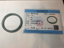 Load image into Gallery viewer, 54.2mm Certified Type A 100% Natural dark green/blue/gray with Guatemala slim round cut Jadeite bangle PE48-7033
