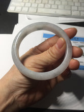 Load image into Gallery viewer, 58.5mm certified Type A 100% Natural white light green purple Jadeite Jade bangle PF68-0501
