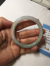 Load image into Gallery viewer, 54.4mm certified 100% natural Type A light green white purple round cut jadeite jade bangle AA121-4903
