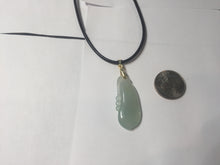 Load image into Gallery viewer, 100% natural type A icy watery light green blessed melon Jadeite Jade pendant AZ192

