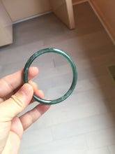 Load image into Gallery viewer, 58.2mm Certified Type A 100% Natural dark green/blue/gray/black Guatemala Jadeite bangle pj96-3462
