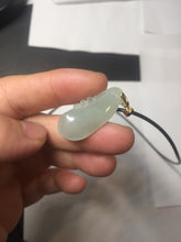 Load image into Gallery viewer, 100% natural type A icy watery light green blessed melon Jadeite Jade pendant AZ192
