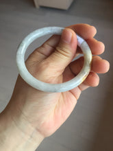 Load image into Gallery viewer, 54mm certified 100% natural Type A light yellow/white/purple/black(Wuji) round cut jadeite jade bangle BS9-9567
