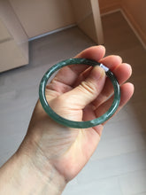 Load image into Gallery viewer, 58.2mm Certified Type A 100% Natural dark green/blue/gray/black Guatemala Jadeite bangle pj96-3462

