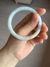 Load image into Gallery viewer, 54mm certified 100% natural Type A light yellow/white/purple/black(Wuji) round cut jadeite jade bangle BS9-9567
