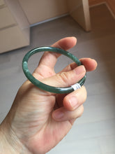 Load image into Gallery viewer, 58.2mm Certified Type A 100% Natural dark green/blue/gray/black Guatemala Jadeite bangle pj96-3462
