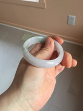 Load image into Gallery viewer, 50mm certified 100% natural Type A icy watery light green purple oval jadeite jade bangle PB208-2840
