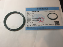 Load image into Gallery viewer, 60mm Certified Type A 100% Natural dark green/blue/gray with Guatemala slim round cut Jadeite bangle PE49-7058

