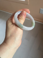 Load image into Gallery viewer, 50mm certified 100% natural Type A icy watery light green purple oval jadeite jade bangle PB208-2840
