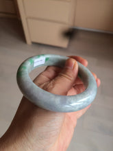 Load image into Gallery viewer, 58.3mm Certified 100% natural Type A sunny green/purple/yellow(Fu Lu Shou) chubby jadeite jade bangle AK55-1188
