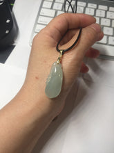 Load image into Gallery viewer, 100% natural type A icy watery light green blessed melon Jadeite Jade pendant AZ192
