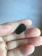 Load image into Gallery viewer, 100% natural type A icy watery dark green blue gray black Guatemala jadeite leaf pendant BP184-8/9/10
